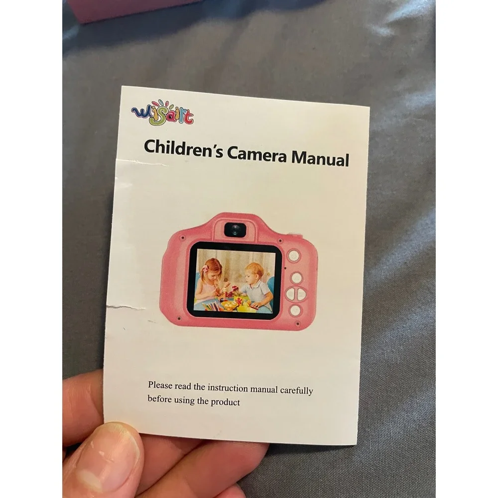 Wisairt‎ Kids Digital Camera Pink Cat Silicone Case 32GB SD Card USB Reader Set